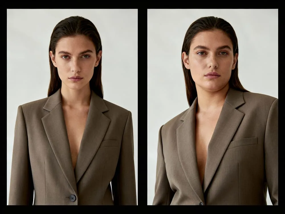 AI body editor facial and body enhancement before after